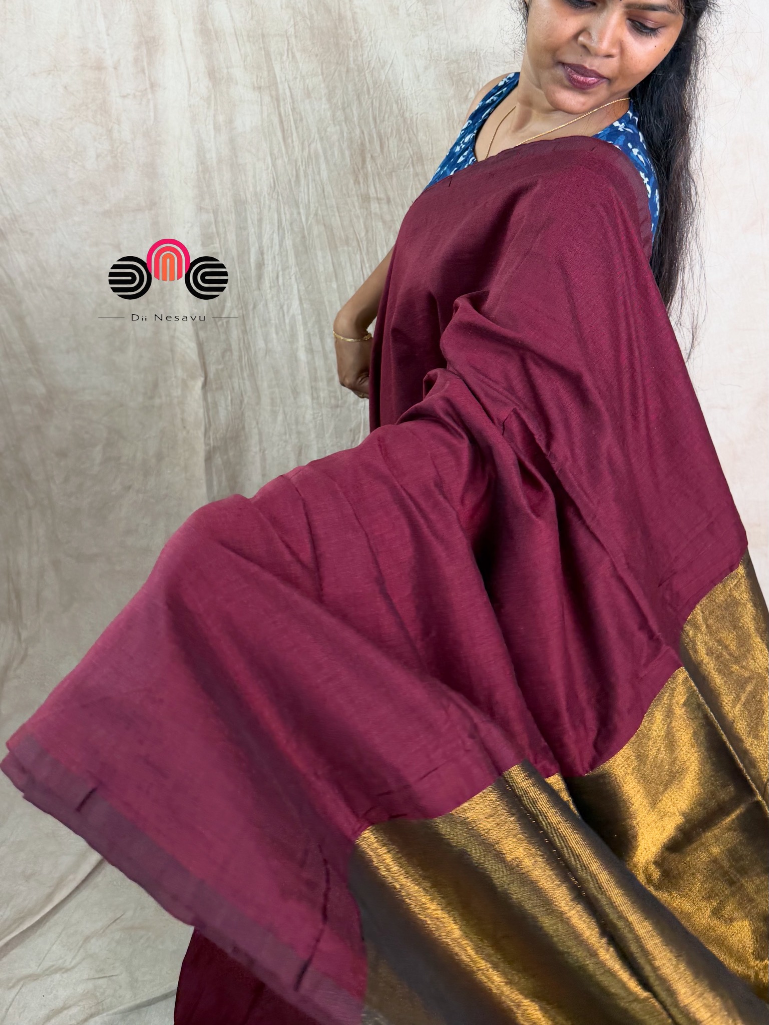 Premium Khadi Cotton Saree - Dii039
