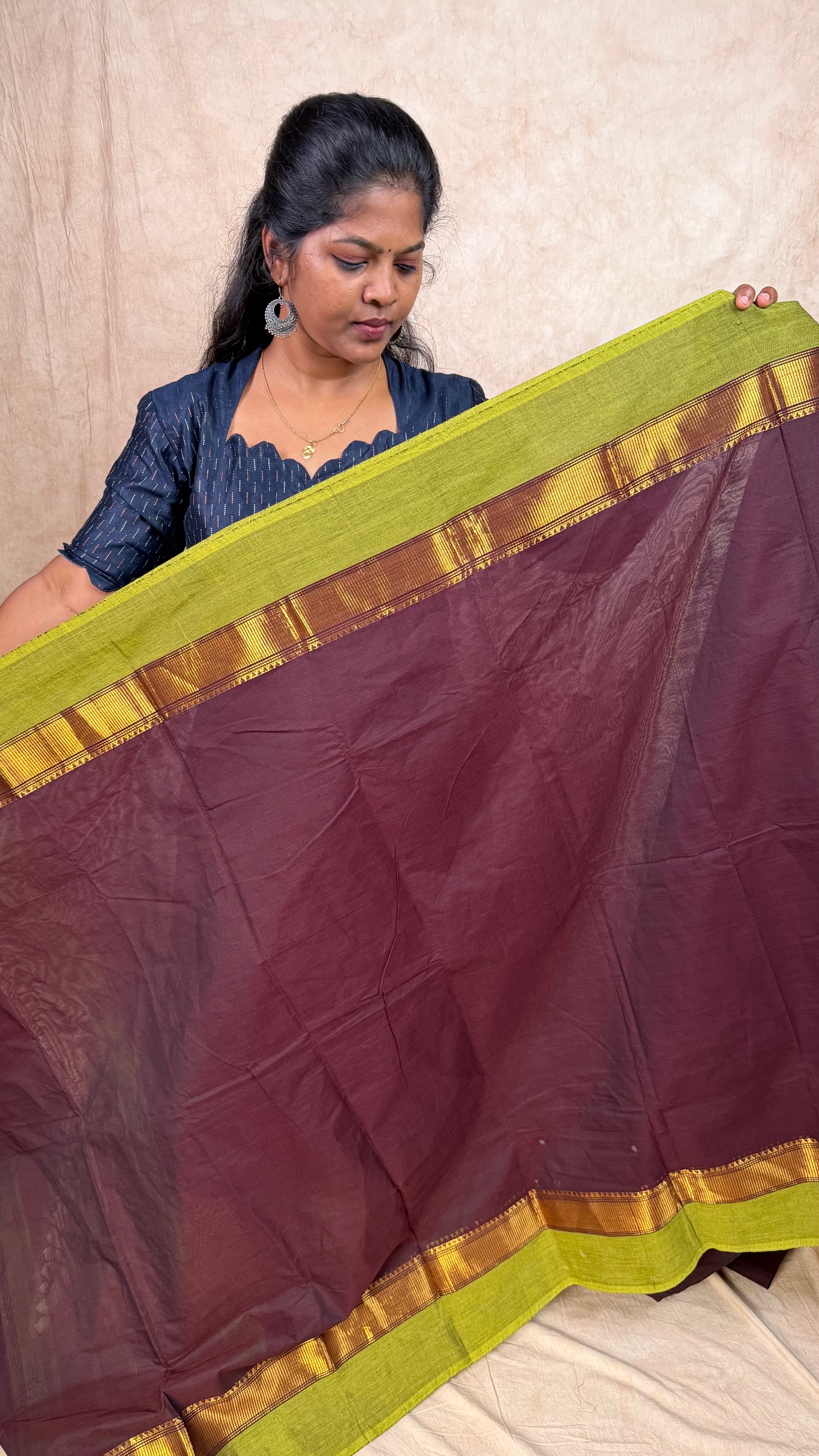 Pure Kanchi Cotton Saree - Dii012
