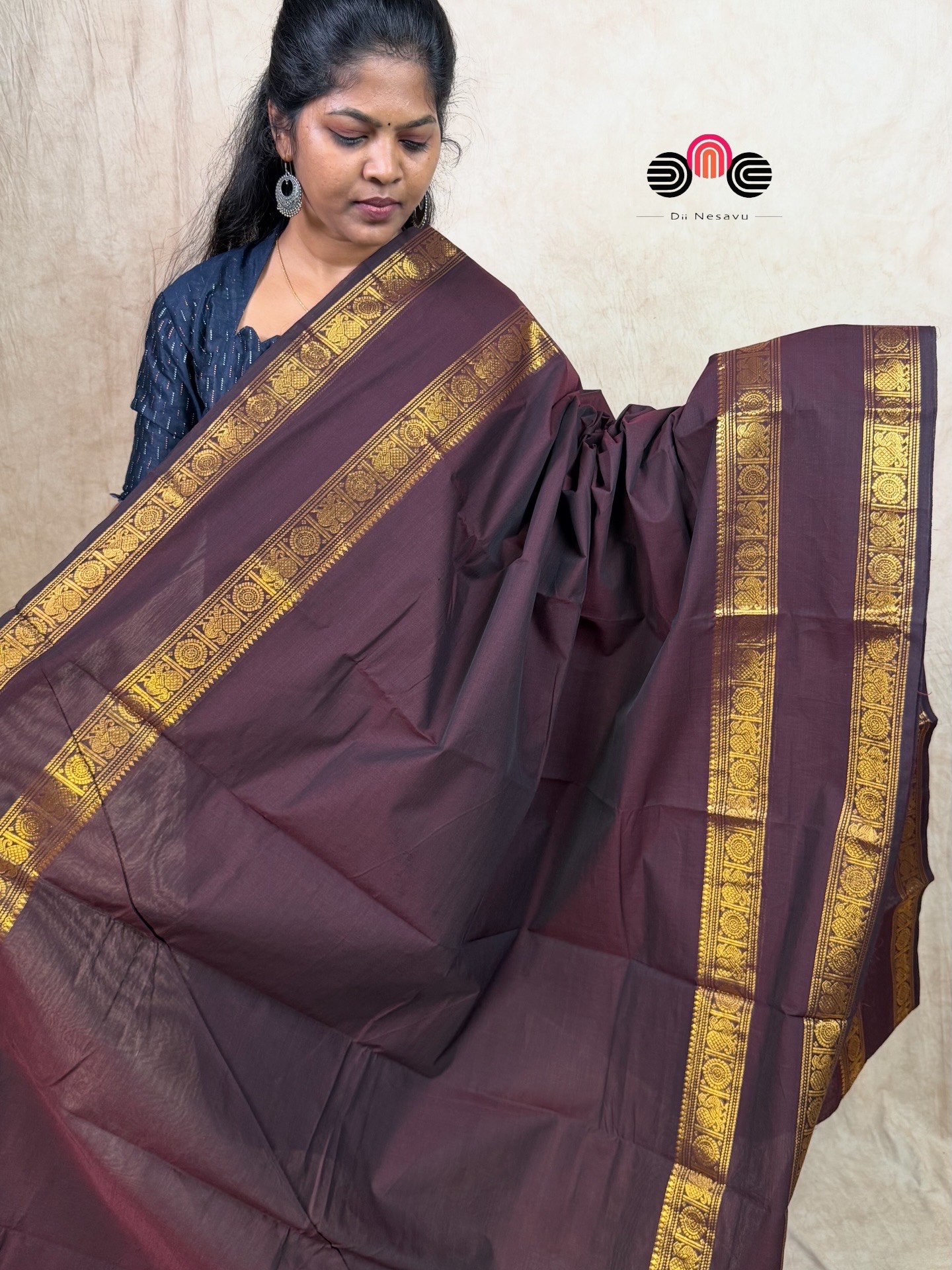 Pure Kanchi Cotton Saree - Dii015