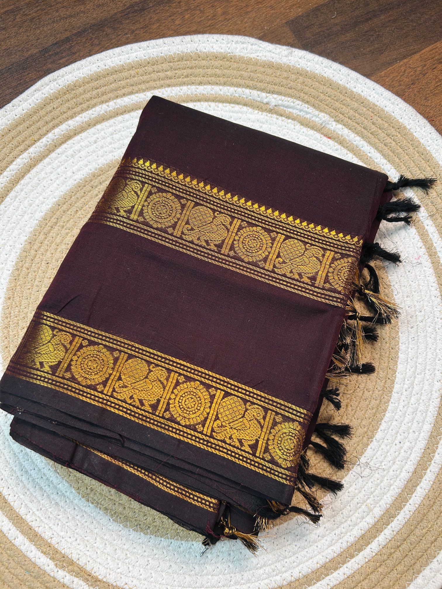 Pure Kanchi Cotton Saree - Dii015