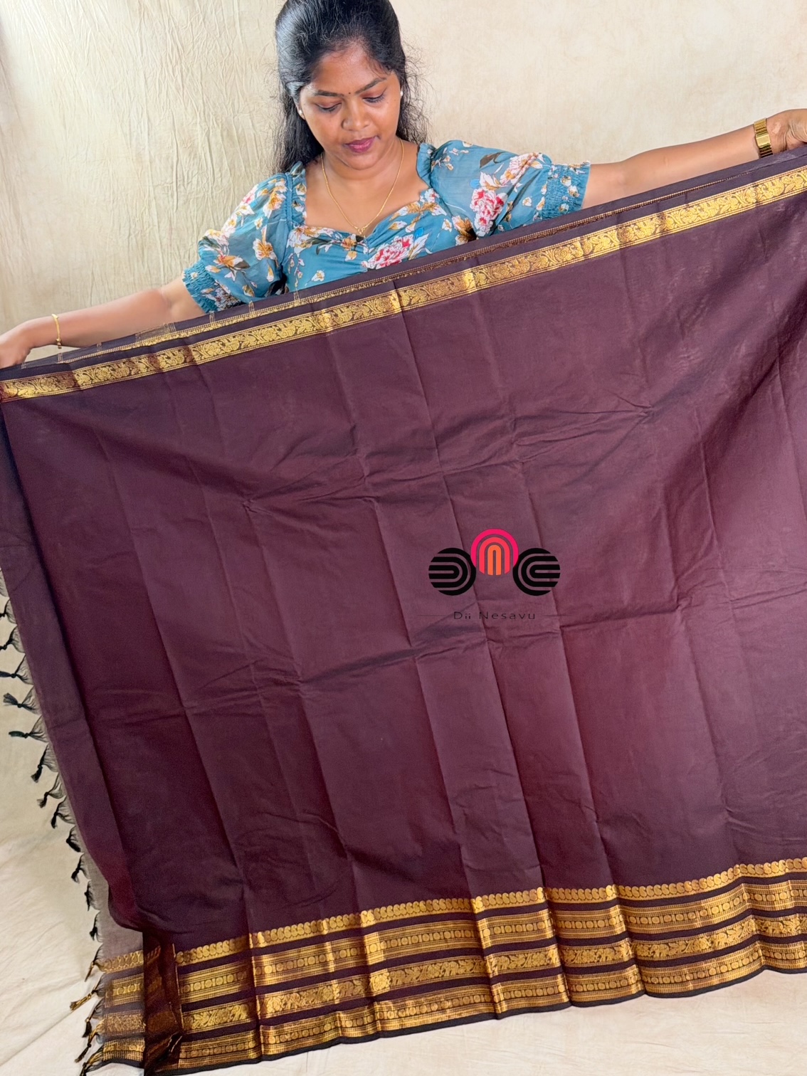Pure Kanchi Cotton Saree - Dii093
