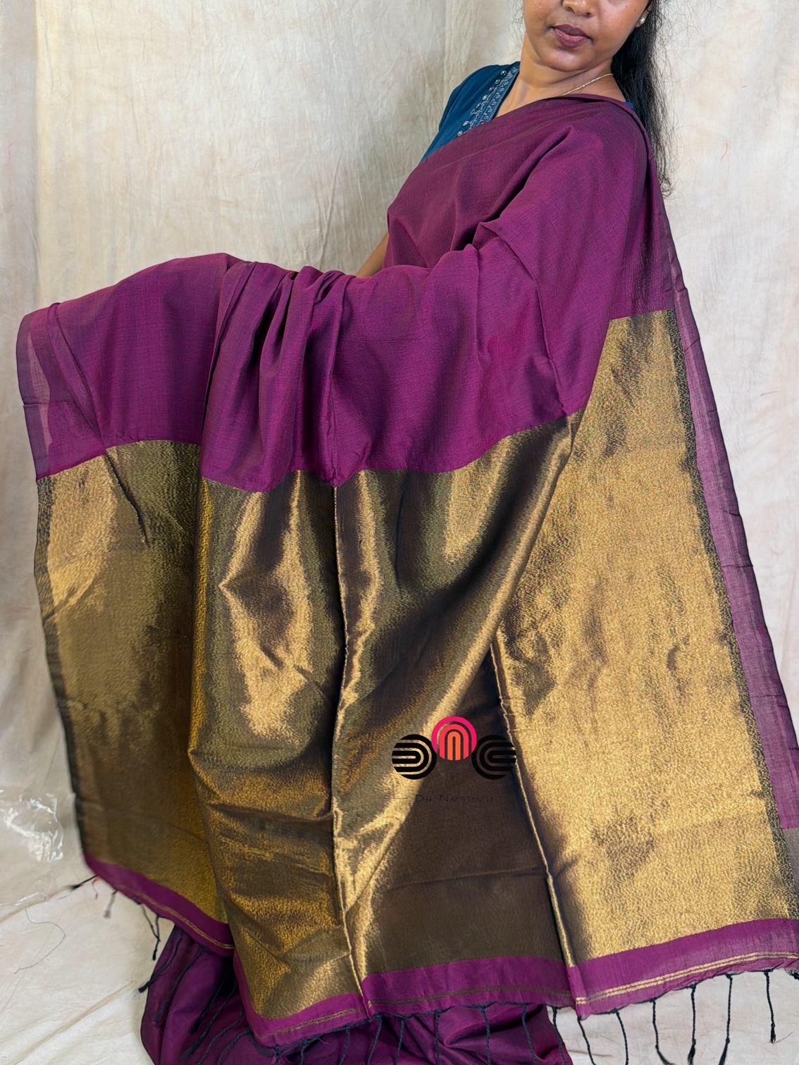 Premium Khadi Cotton Saree - Dii057