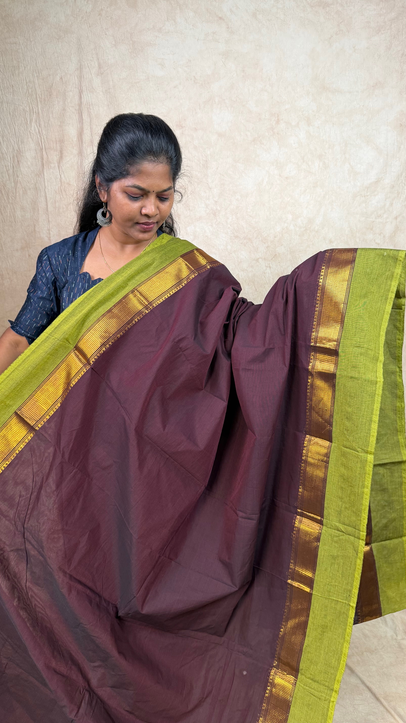 Pure Kanchi Cotton Saree - Dii012