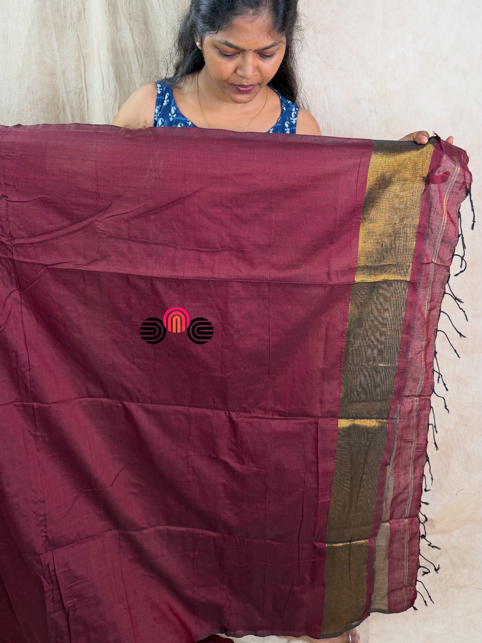 Premium Khadi Cotton Saree - Dii039
