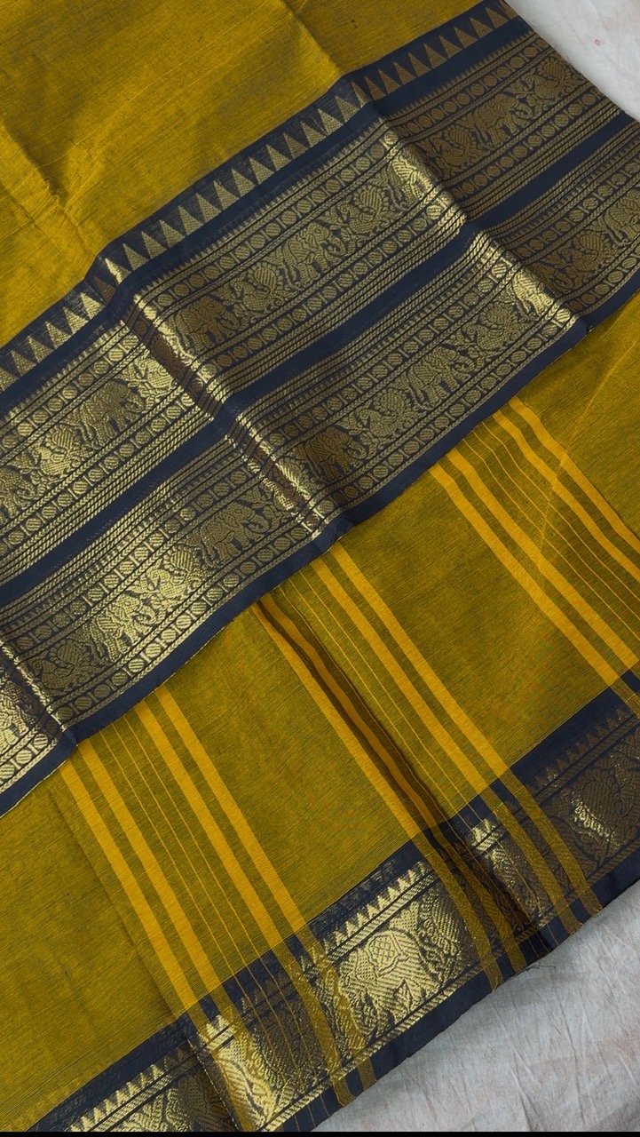 Pure Kanchi Cotton Saree - Dii034