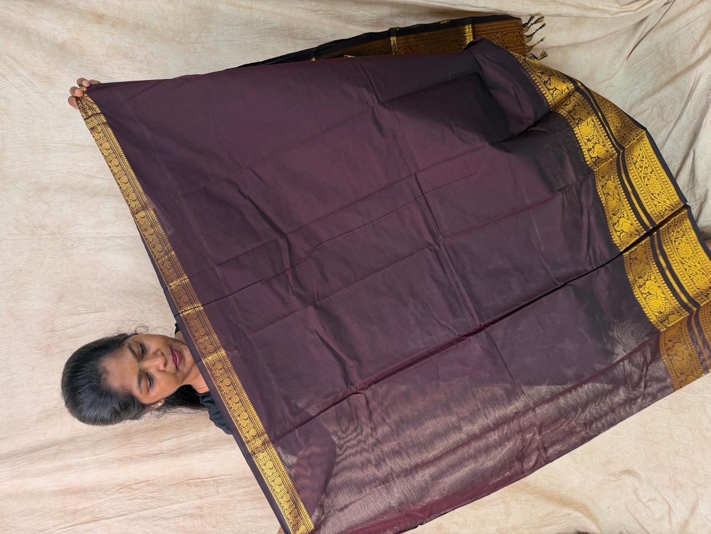 Pure Kanchi Cotton Saree - Dii021